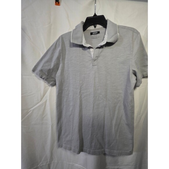 Alfani Other - Alfani Men's Polo Shirt Medium Gray Regular Fit 100% Cotton Short Sleeve